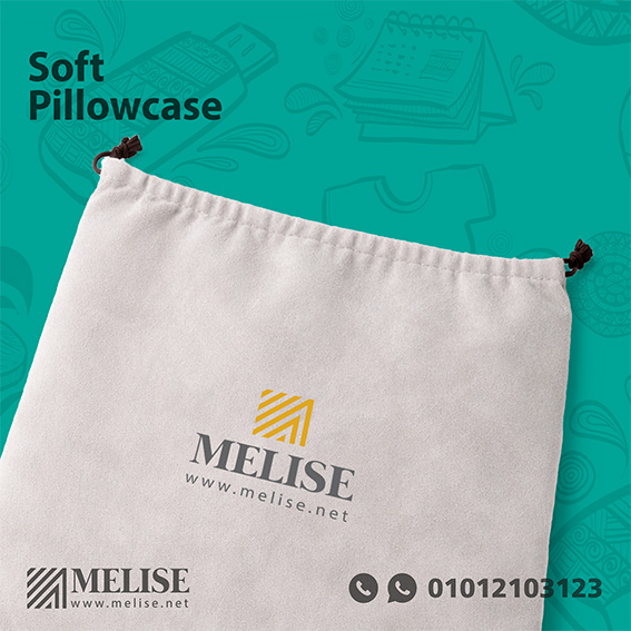 Soft pillowcase made from high-quality duck canvas fabric, sized 27x18x2 cm, lightweight and ideal for travel or storage