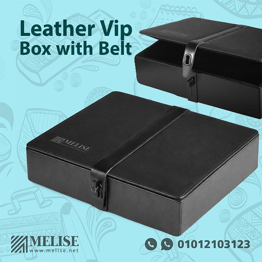 Leather VIP Box with Belt – Elegant Corporate Gift Set
