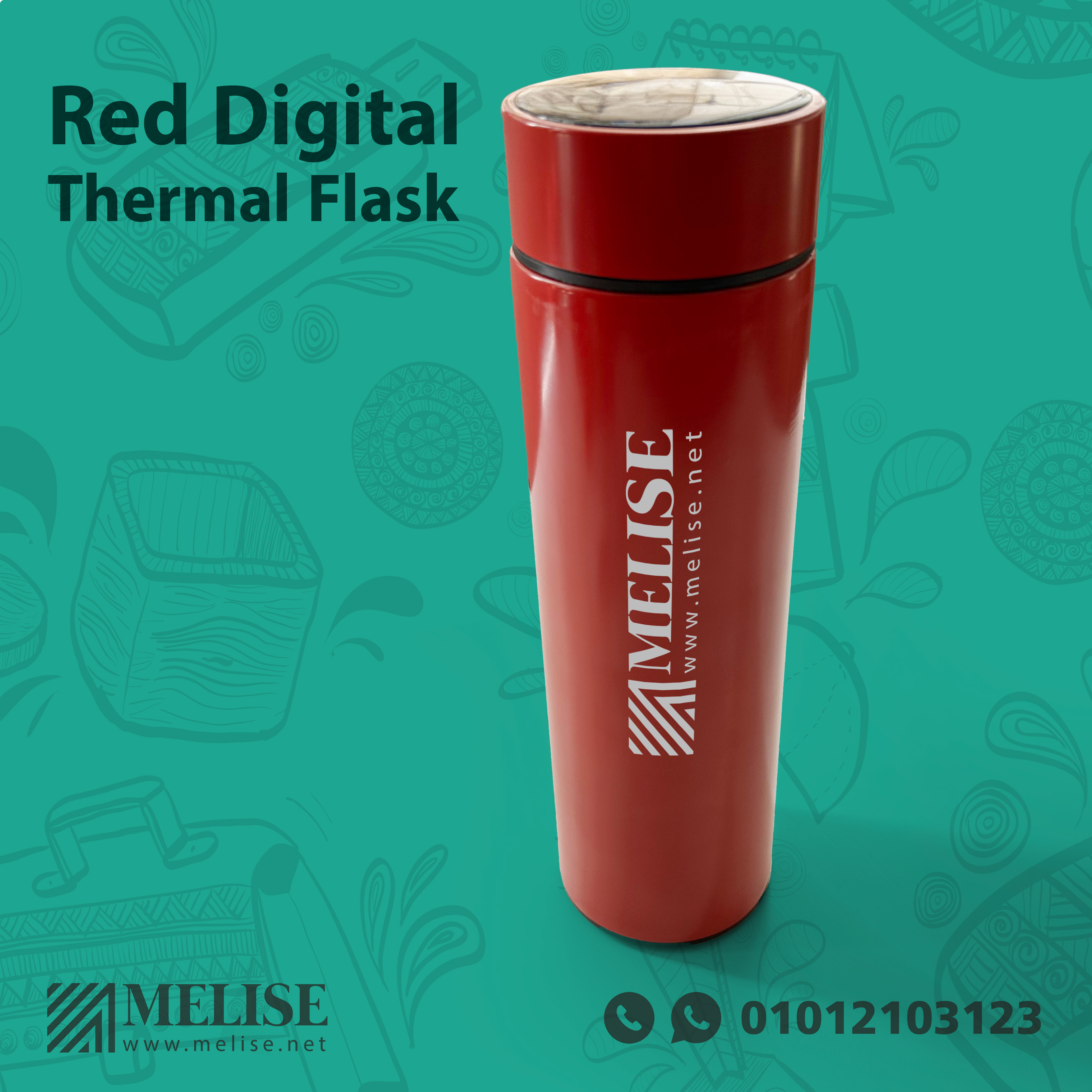 Red Digital Thermal Flask – Sleek & Smart Thermal Flasks