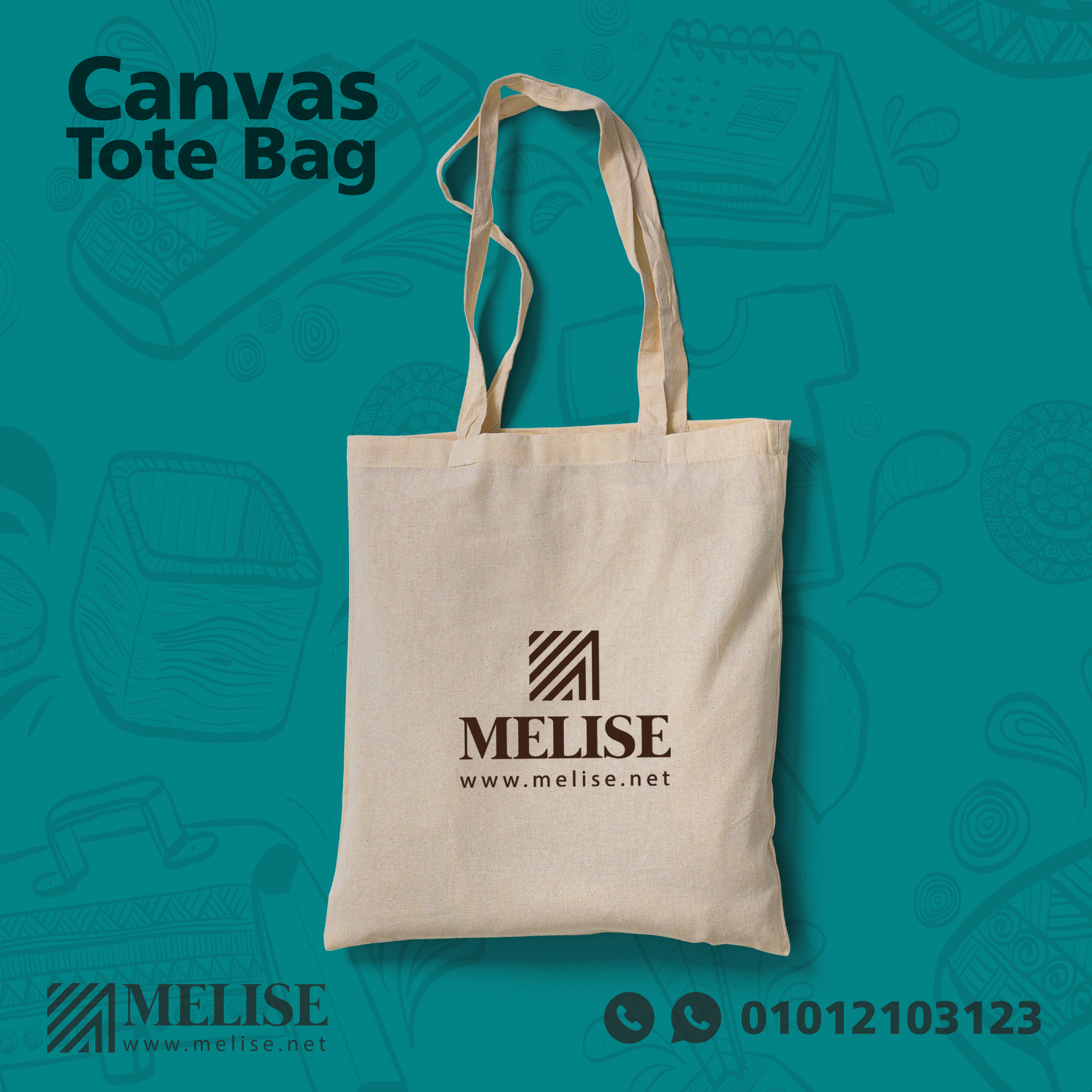 Totebag Economic eco-friendly canvas bag 35 by 40 cm with one color printed logo ideal for corporate giveaways in Egypt