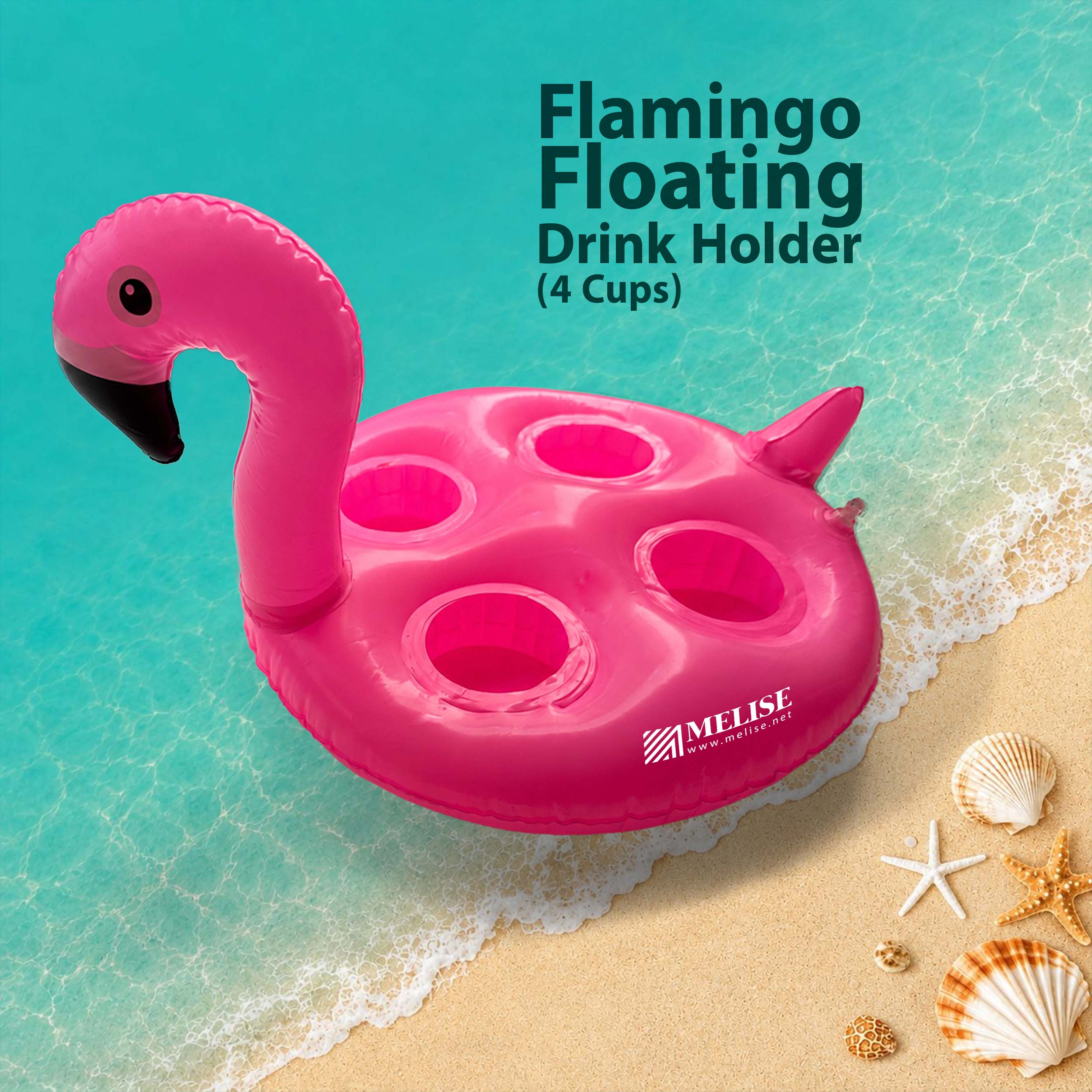 Flamingo Floating Drink Holder (4 Cups) – Summer Collection