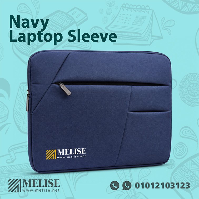 Navy Laptop Sleeve – Elegant Leather Corporate Giveaway