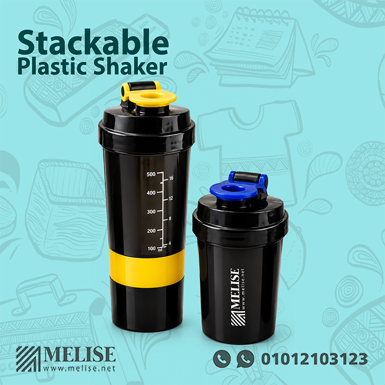 Stackable Plastic Shaker – Practical Branded Gift in Mugs & Thermal Flasks