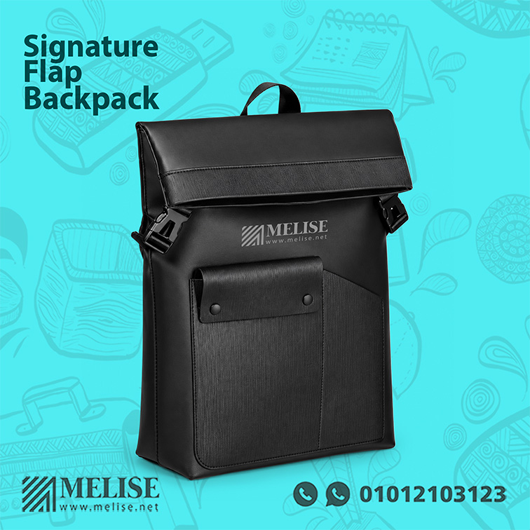 Signature Flap Backpack – Elegant Leather Corporate Giveaway